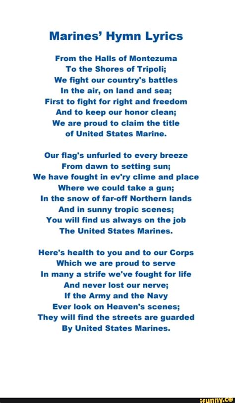 rmc hymn lyrics|Marines’ Hymn Lyrics.